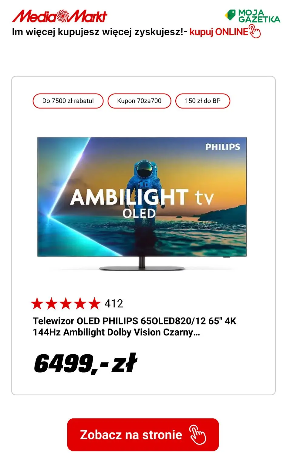 gazetka promocyjna Media Markt Rabaty do 7500zł!
Im więcej kupujesz, tym więcej zyskujesz!
 - Strona 10