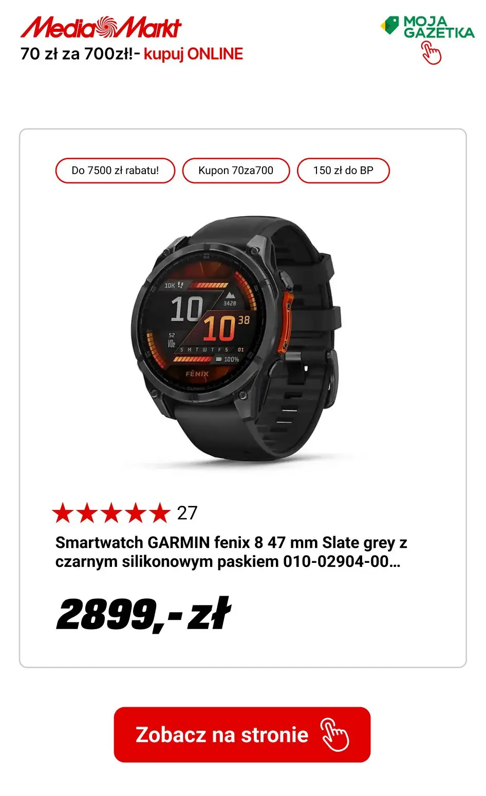 gazetka promocyjna Media Markt Tylko w apce! Zaloguj się do myMediaMarkt i za każde wydane 700 zł otrzymasz kupon 70 zł! - Strona 4