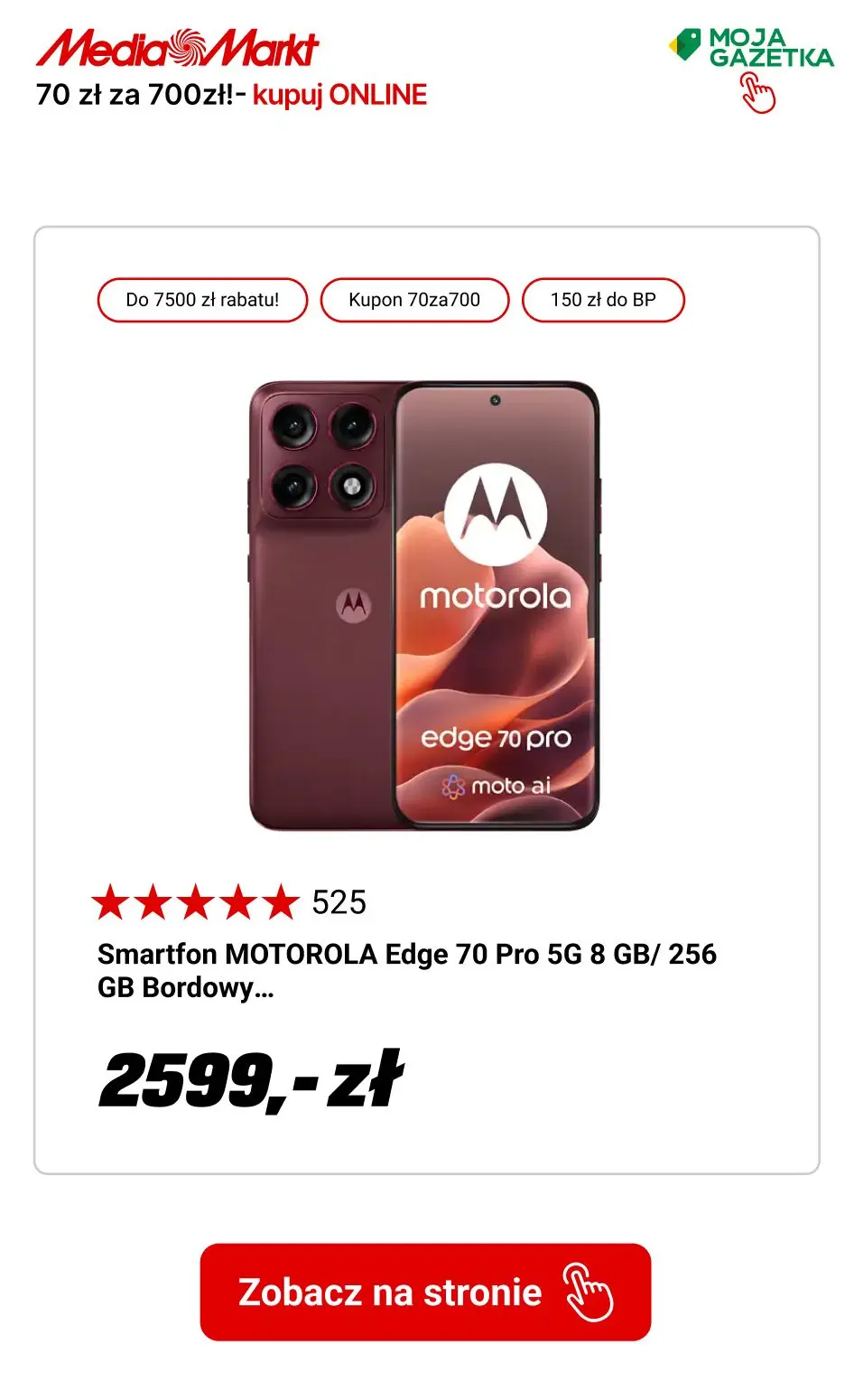 gazetka promocyjna Media Markt Tylko w apce! Zaloguj się do myMediaMarkt i za każde wydane 700 zł otrzymasz kupon 70 zł! - Strona 6
