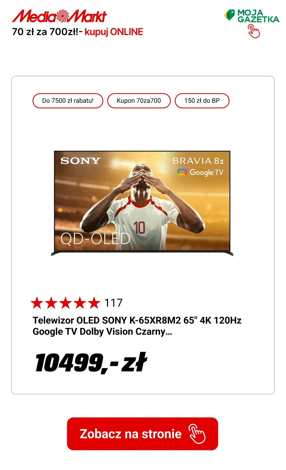 gazetka promocyjna Media Markt Tylko w apce! Zaloguj się do myMediaMarkt i za każde wydane 700 zł otrzymasz kupon 70 zł! - Strona 14