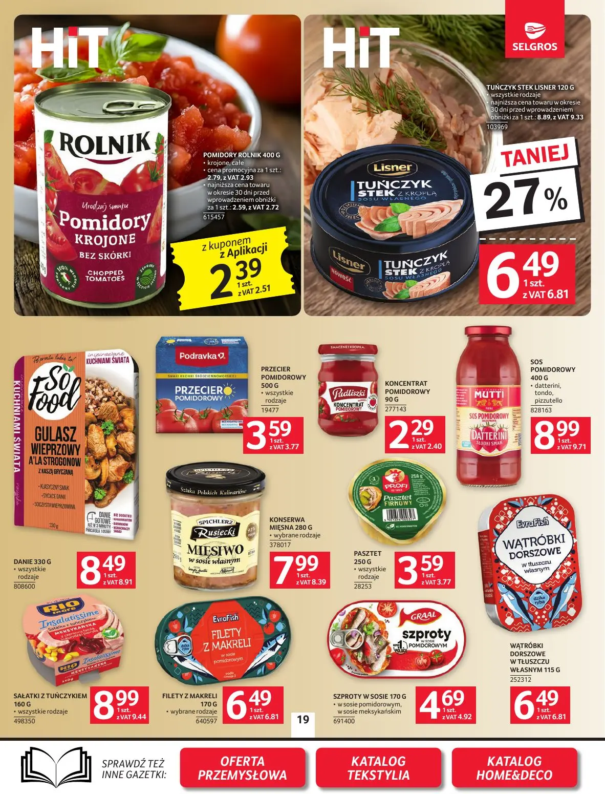 gazetka promocyjna SELGROS Oferta spożywcza - Strona 19