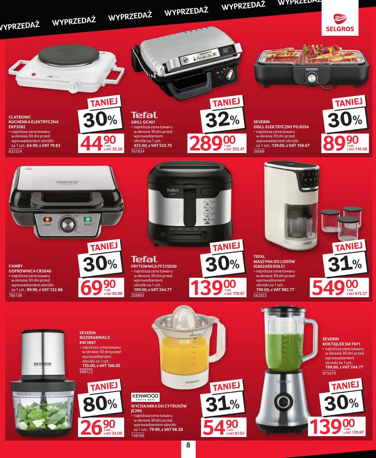 gazetka promocyjna SELGROS Katalog Wyprzedaż - Strona 8