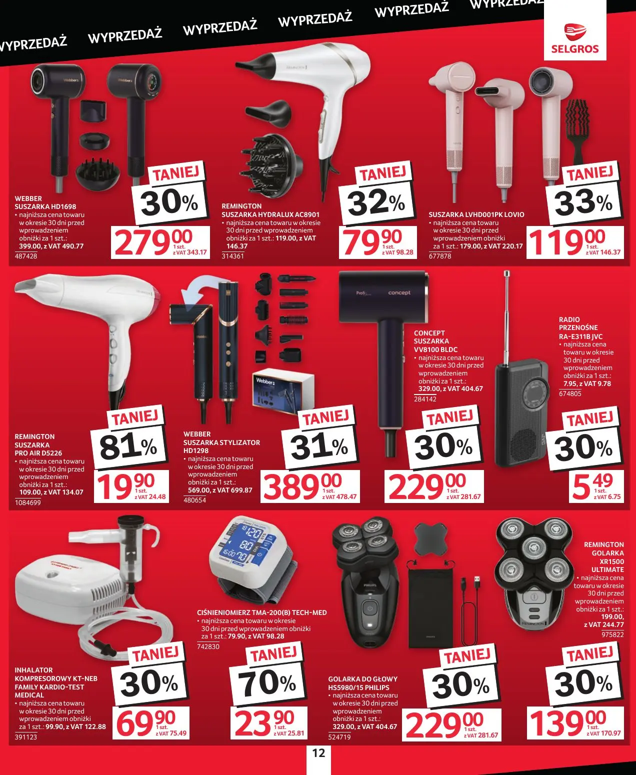 gazetka promocyjna SELGROS Katalog Wyprzedaż - Strona 12