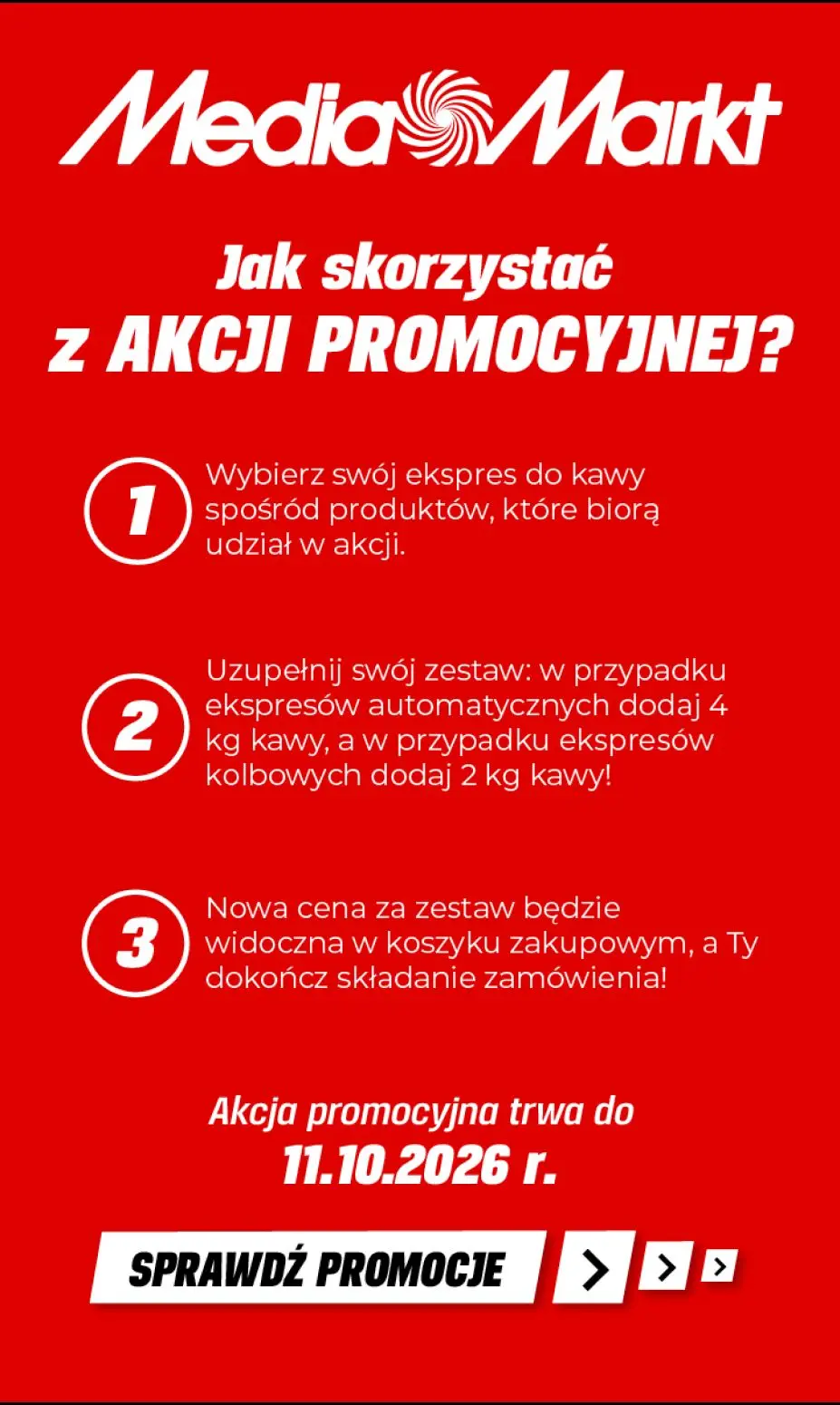 gazetka promocyjna Media Markt Ekspres automatyczny + 4 kg kawy i ekspres kolbowy + 2 kg kawy Eduscho Family Classic Coffee w zestawie! - Strona 2
