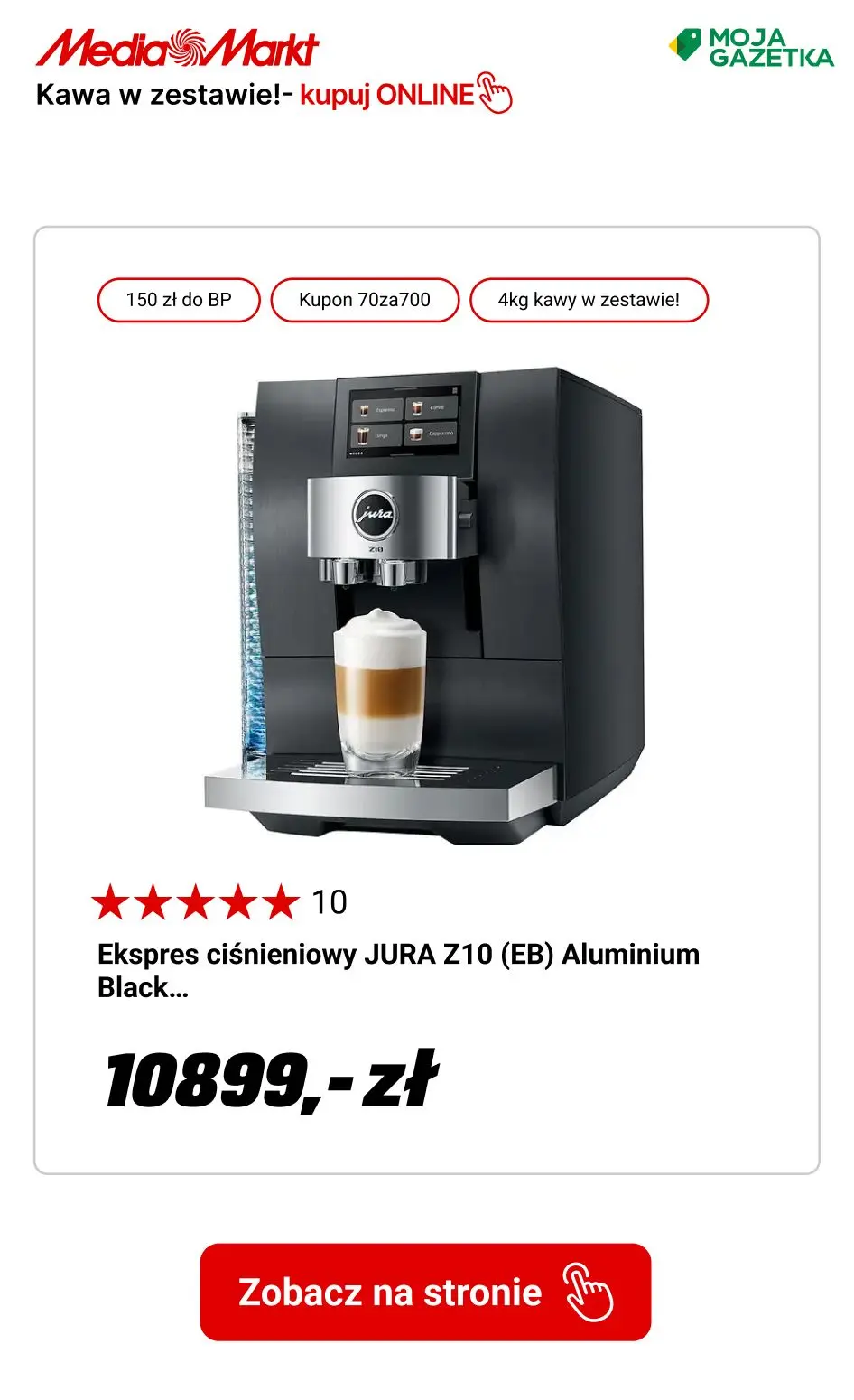 gazetka promocyjna Media Markt Ekspres automatyczny + 4 kg kawy i ekspres kolbowy + 2 kg kawy Eduscho Family Classic Coffee w zestawie! - Strona 8