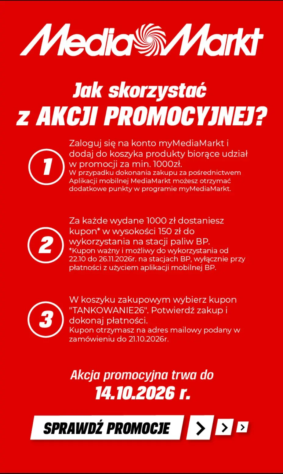 gazetka promocyjna Media Markt Zgarnij kupon 150 zł na BP za każde 1000 zł wydane w myMediaMarkt - Strona 2