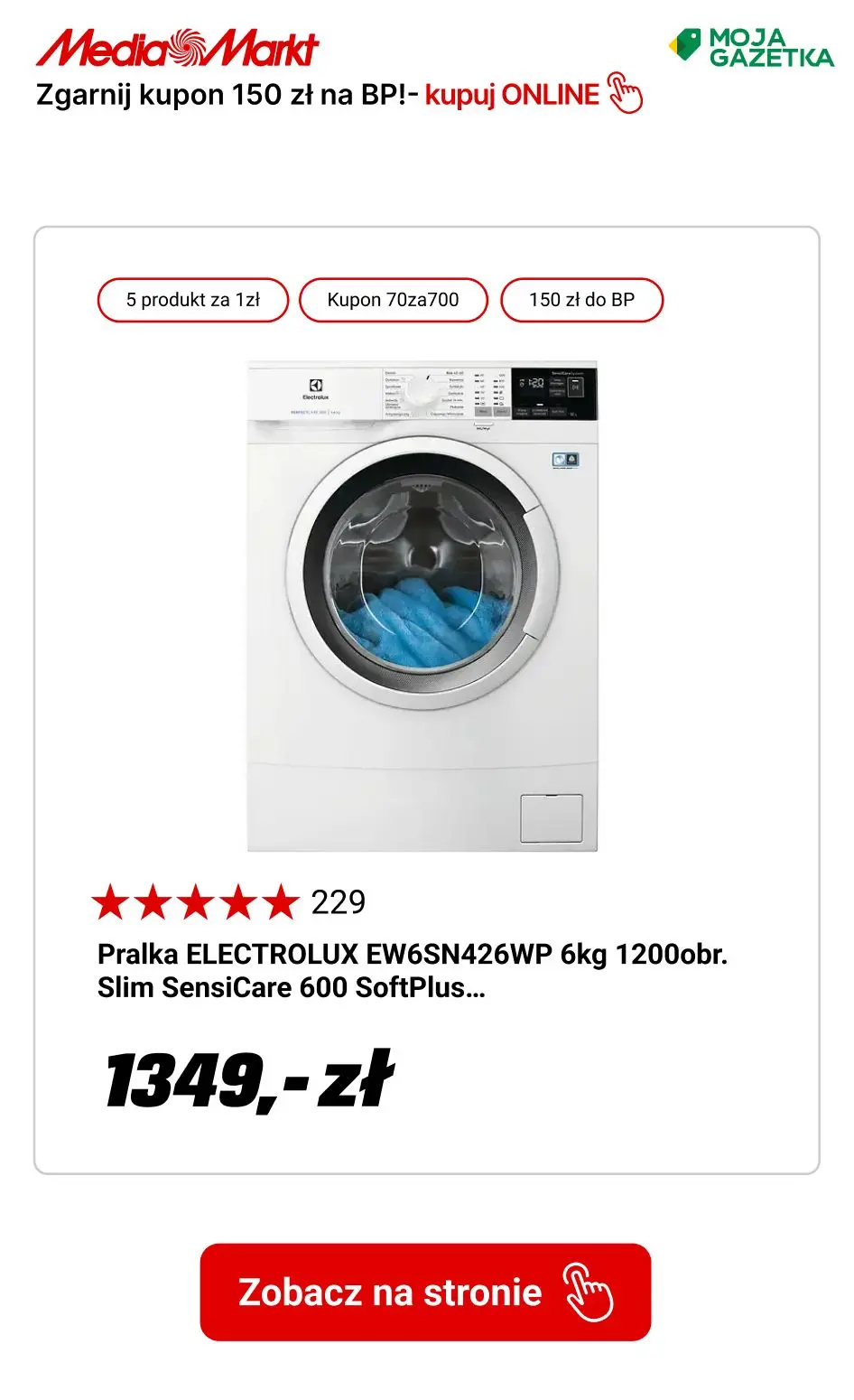 gazetka promocyjna Media Markt Zgarnij kupon 150 zł na BP za każde 1000 zł wydane w myMediaMarkt - Strona 9