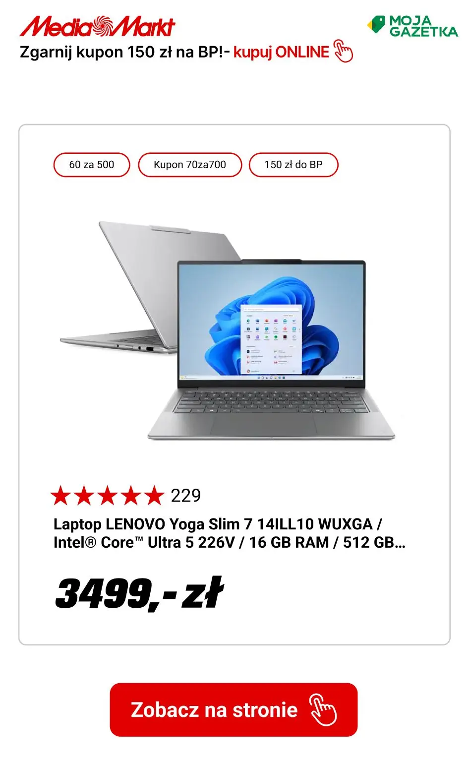 gazetka promocyjna Media Markt Zgarnij kupon 150 zł na BP za każde 1000 zł wydane w myMediaMarkt - Strona 11
