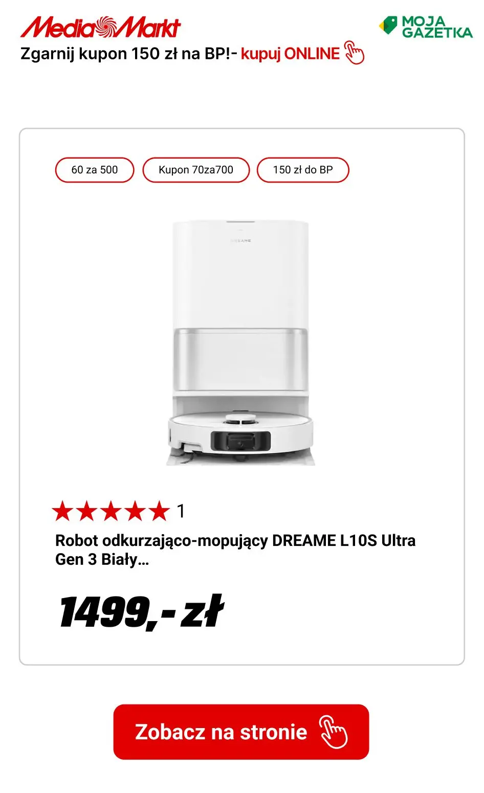 gazetka promocyjna Media Markt Zgarnij kupon 150 zł na BP za każde 1000 zł wydane w myMediaMarkt - Strona 14
