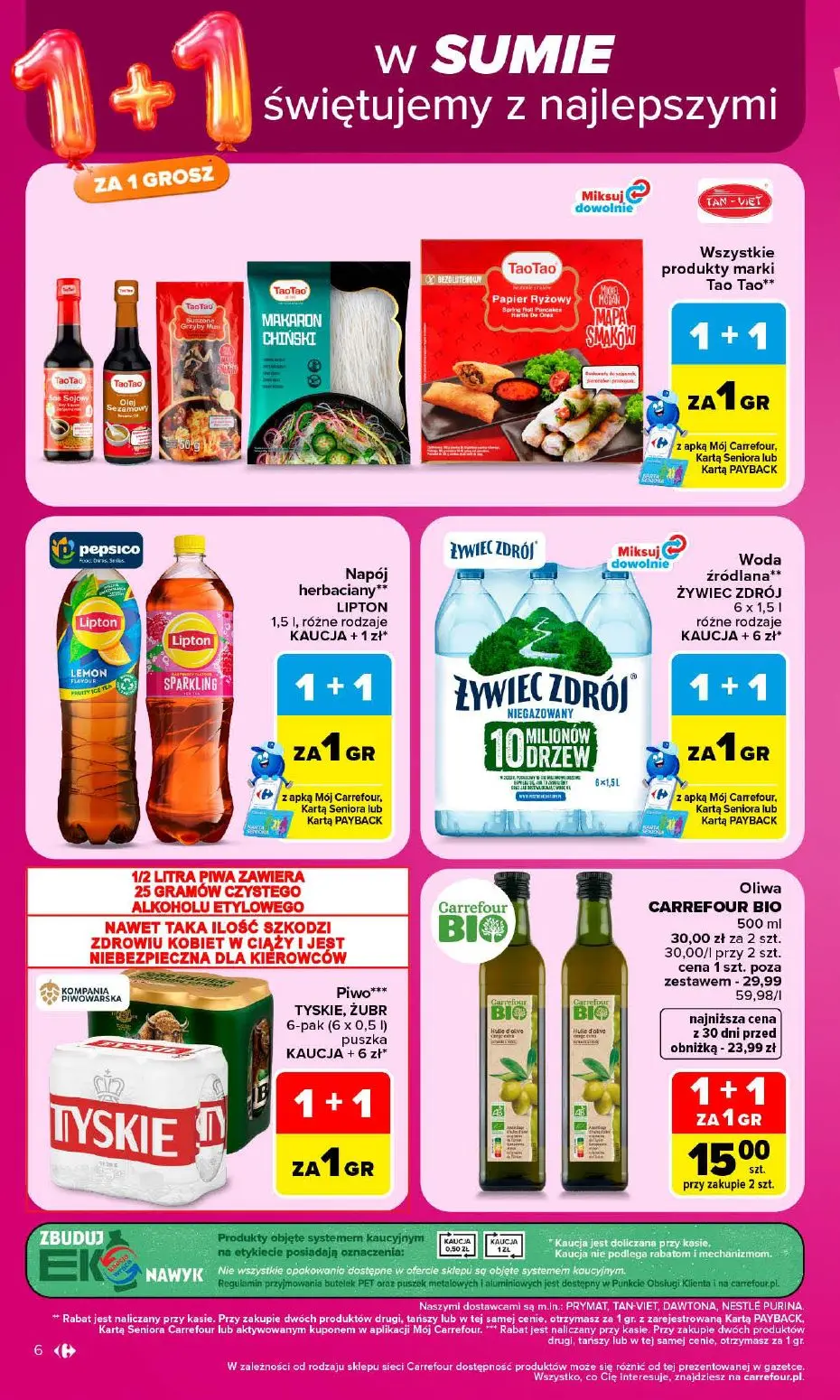 gazetka promocyjna Carrefour Market 1 + 1 za grosz - Strona 6