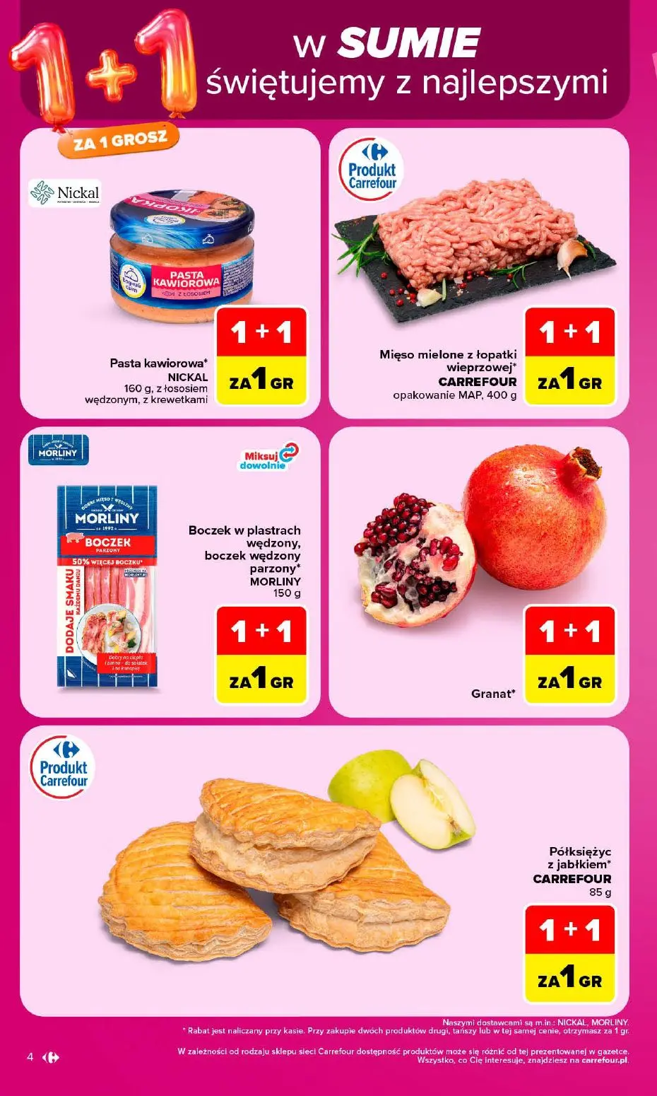 gazetka promocyjna Carrefour 1 + 1 za grosz - Strona 4