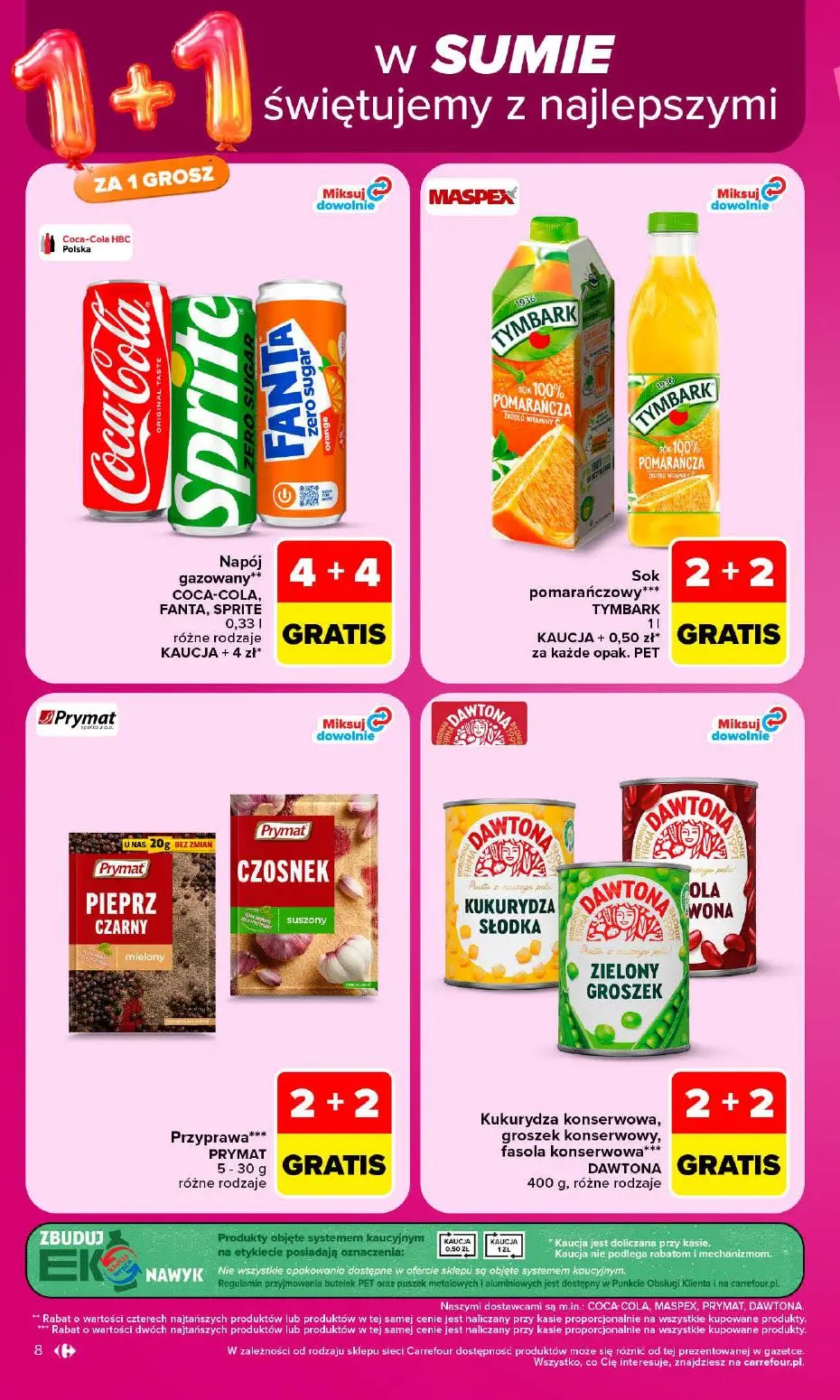 gazetka promocyjna Carrefour 1 + 1 za grosz - Strona 8