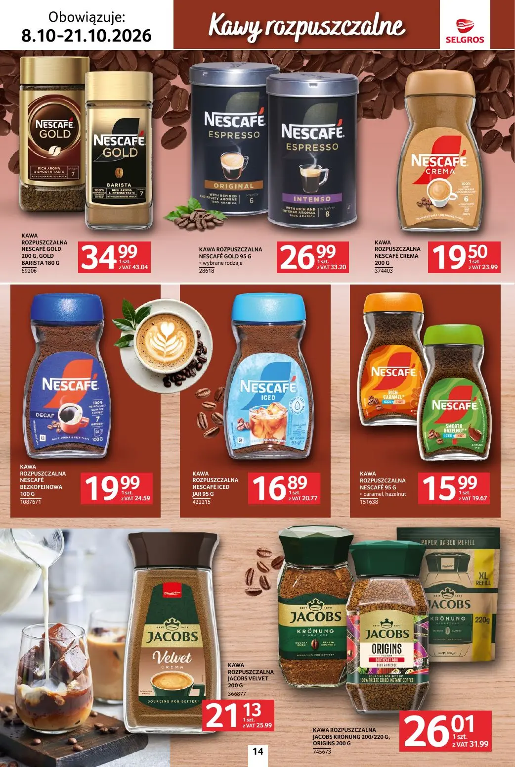 gazetka promocyjna SELGROS Katalog Kawa i herbata - Strona 14