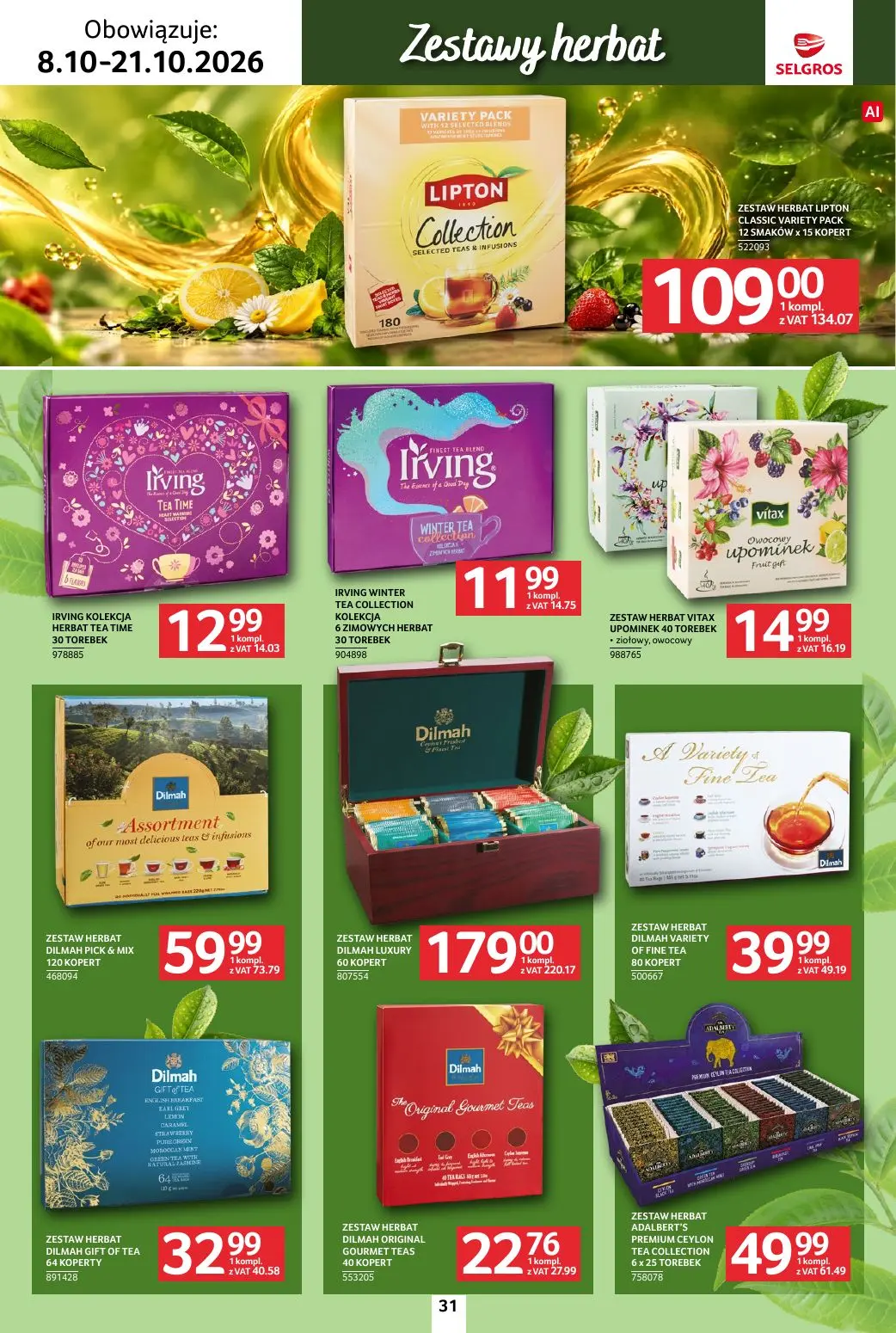 gazetka promocyjna SELGROS Katalog Kawa i herbata - Strona 31