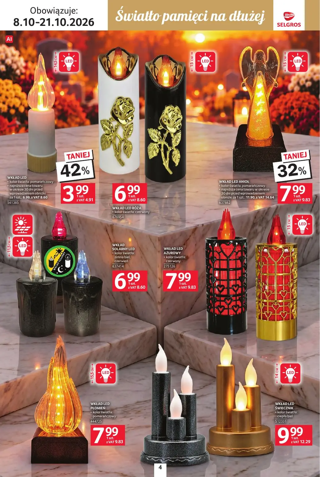 gazetka promocyjna SELGROS Katalog Wszystkich świętych

 - Strona 4
