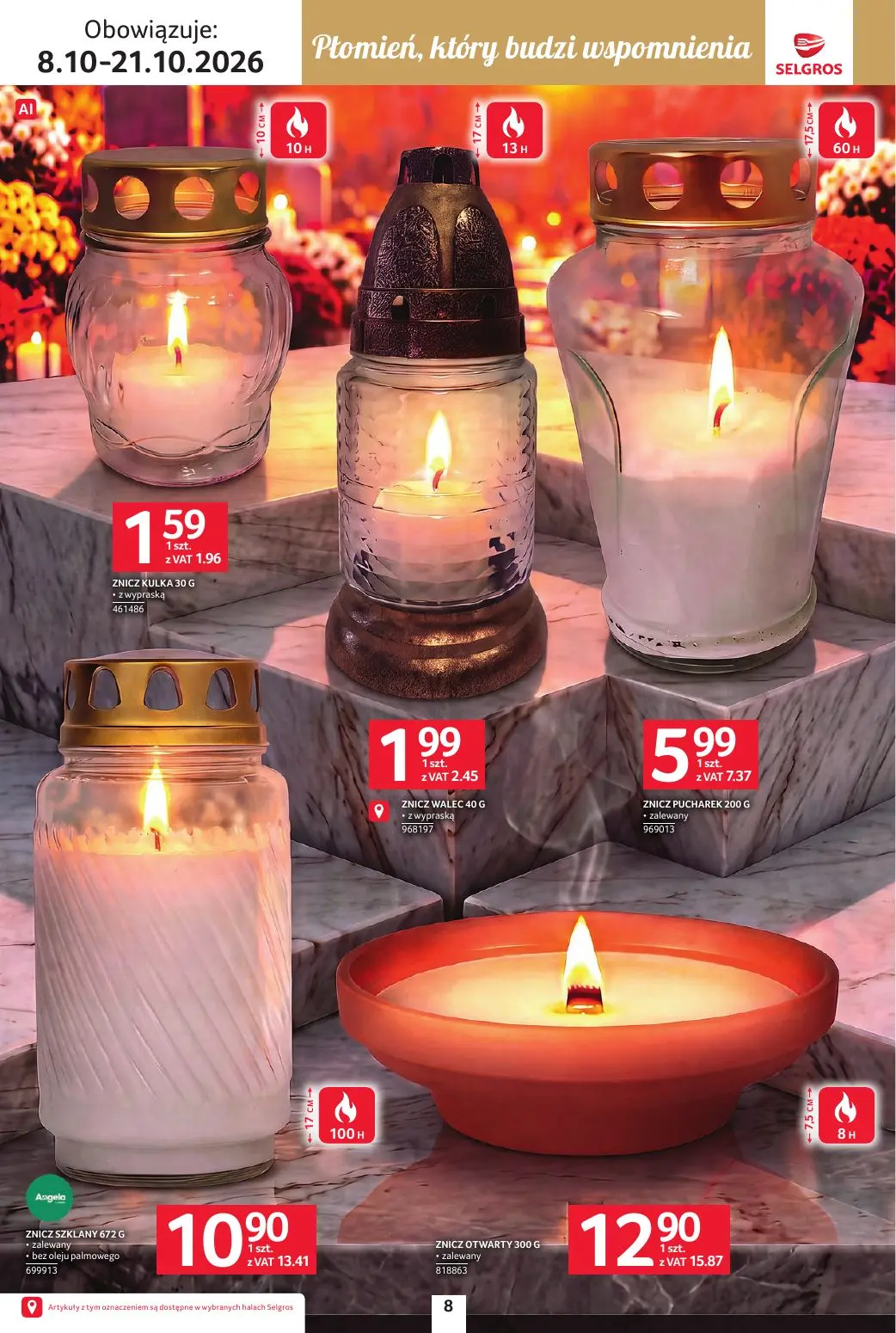 gazetka promocyjna SELGROS Katalog Wszystkich świętych

 - Strona 8