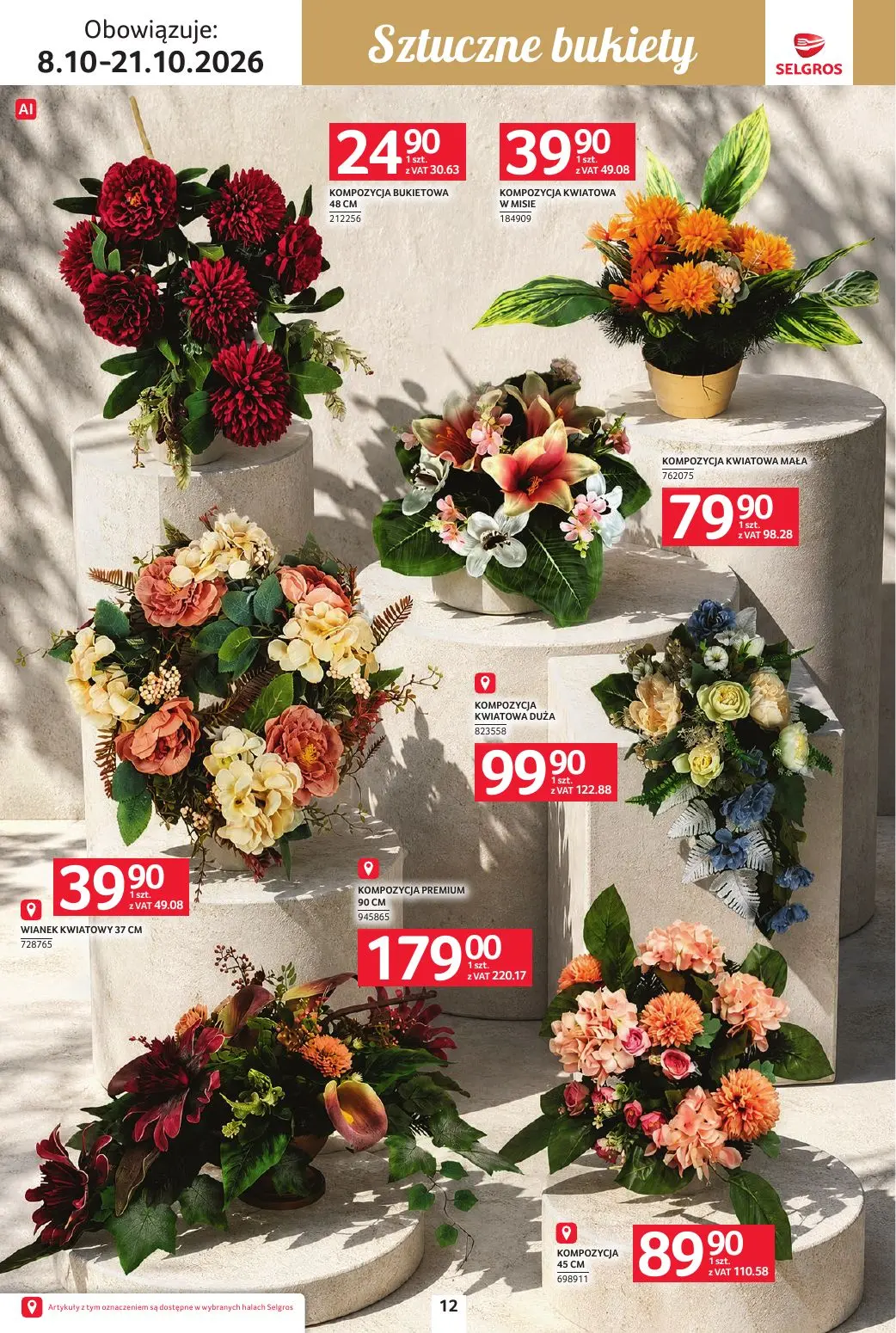 gazetka promocyjna SELGROS Katalog Wszystkich świętych

 - Strona 12