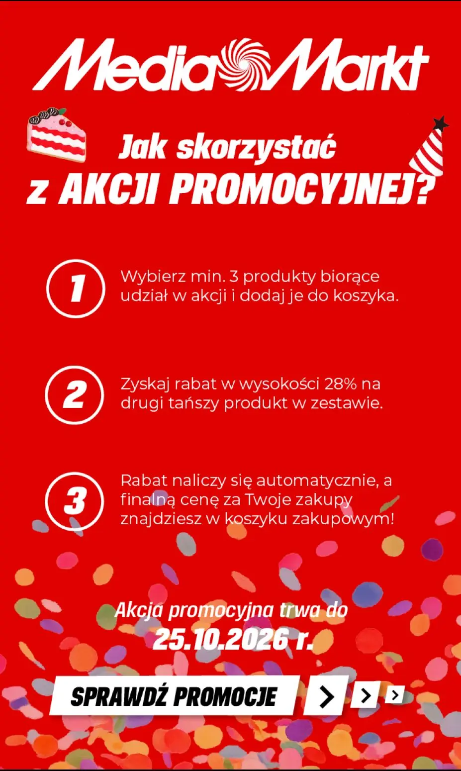 gazetka promocyjna Media Markt Z okazji 28 urodzin MediaMarkt!🥳
-28% rabatu na drugi tańszy produkt!  - Strona 2
