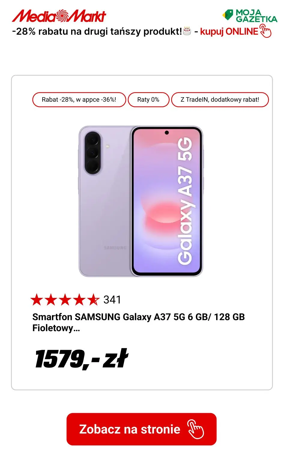 gazetka promocyjna Media Markt Z okazji 28 urodzin MediaMarkt!🥳
-28% rabatu na drugi tańszy produkt!  - Strona 4