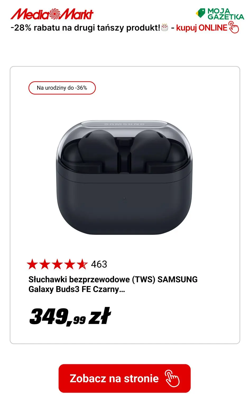 gazetka promocyjna Media Markt Z okazji 28 urodzin MediaMarkt!🥳
-28% rabatu na drugi tańszy produkt!  - Strona 11