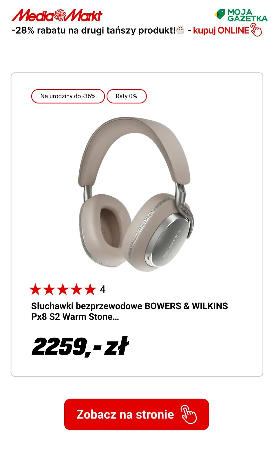 gazetka promocyjna Media Markt Z okazji 28 urodzin MediaMarkt!🥳
-28% rabatu na drugi tańszy produkt!  - Strona 12