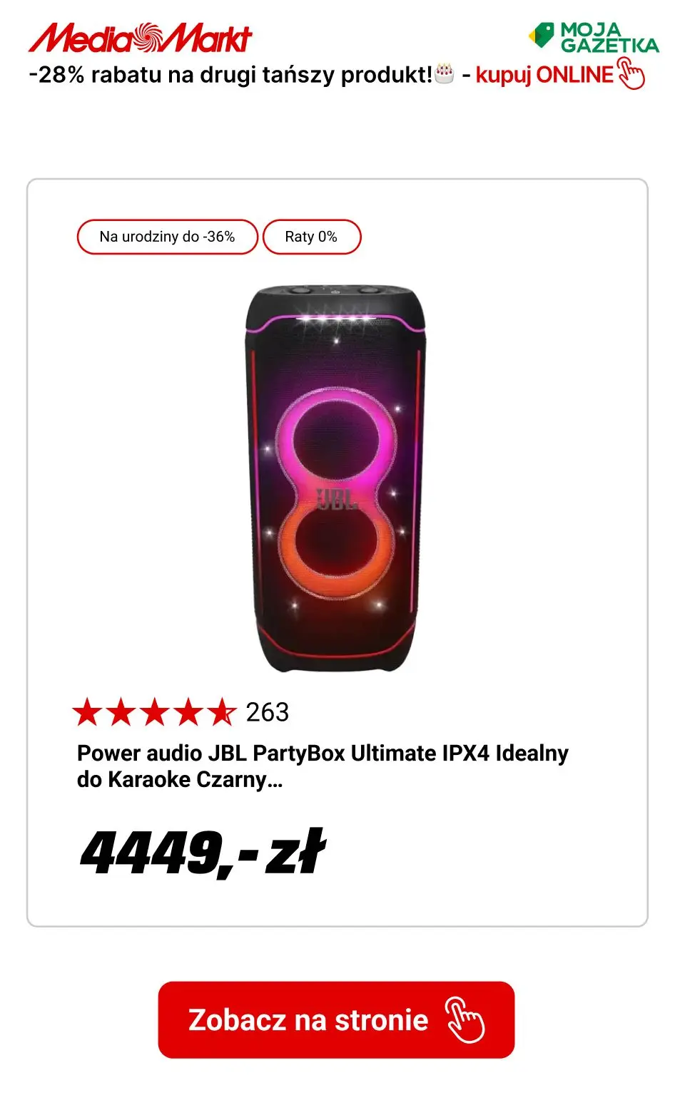 gazetka promocyjna Media Markt Z okazji 28 urodzin MediaMarkt!🥳
-28% rabatu na drugi tańszy produkt!  - Strona 13