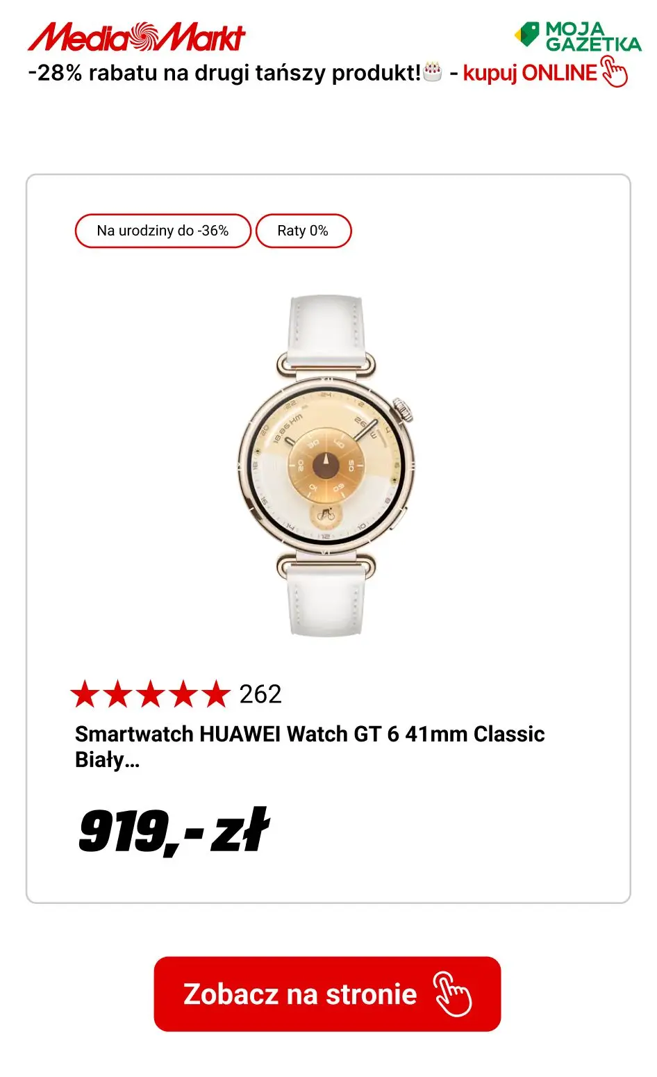 gazetka promocyjna Media Markt Z okazji 28 urodzin MediaMarkt!🥳
-28% rabatu na drugi tańszy produkt!  - Strona 14