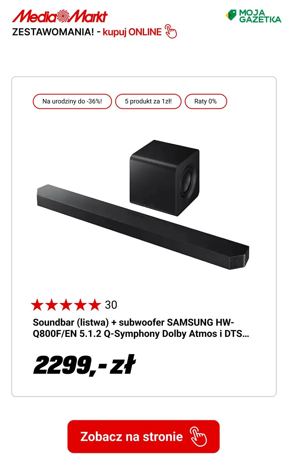 gazetka promocyjna Media Markt ZestawoMania w MediaMarkt! Kupuj w zestawach sprzęt Dużego AGD i RTV i oszczędzaj! - Strona 13