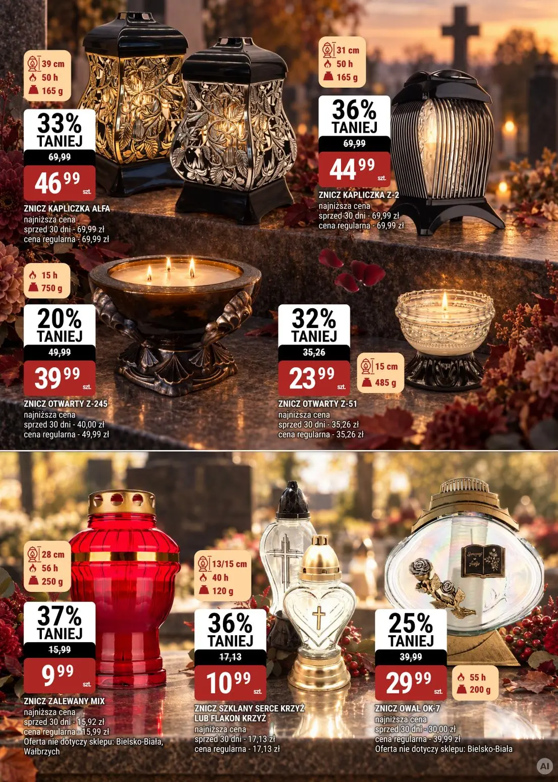 gazetka promocyjna bi1 Bielsko-Biała, Czeladź, Ełk, Legnica, Rzeszów, Szczecin, Wałbrzych - katalog zniczy - Strona 5