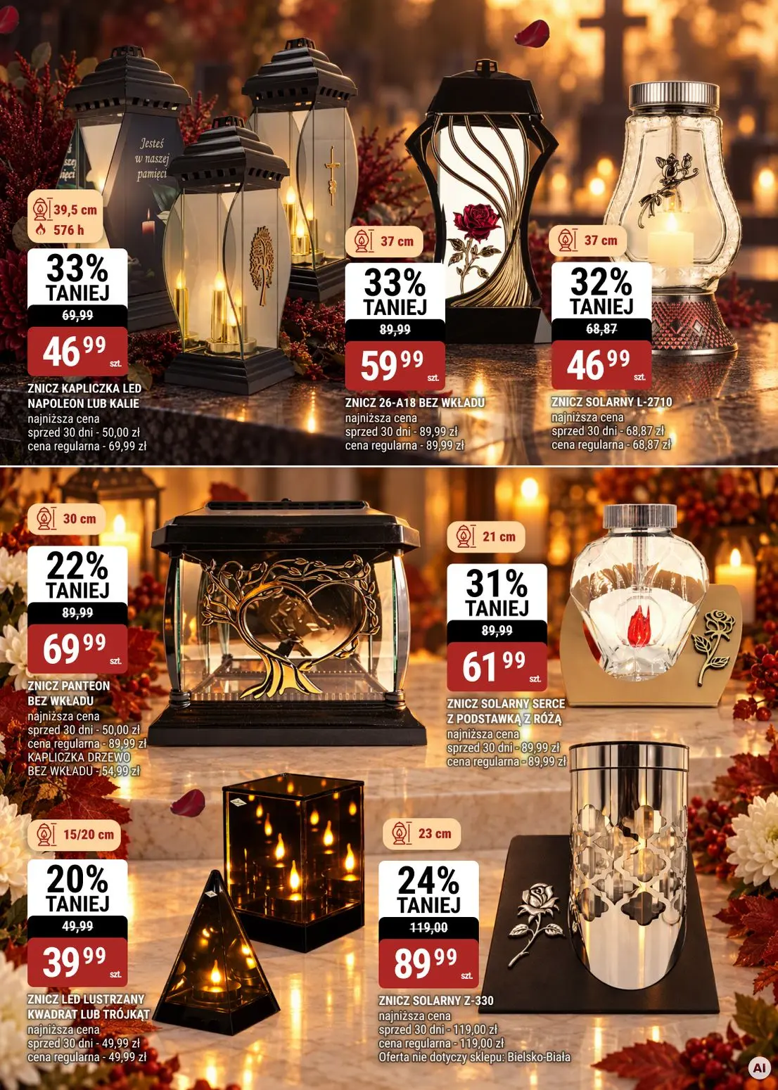 gazetka promocyjna bi1 Bielsko-Biała, Czeladź, Ełk, Legnica, Rzeszów, Szczecin, Wałbrzych - katalog zniczy - Strona 6