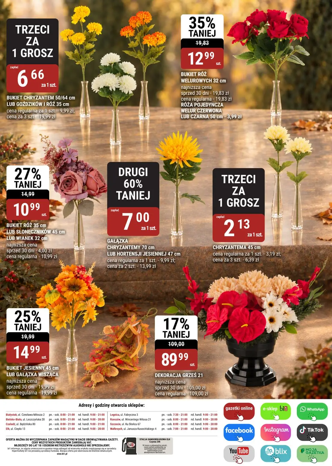 gazetka promocyjna bi1 Bielsko-Biała, Czeladź, Ełk, Legnica, Rzeszów, Szczecin, Wałbrzych - katalog zniczy - Strona 11