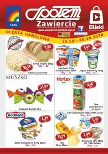 Gazetka promocyjna Społem Zawiercie, ważna od 2026-10-15 do 2026-10-31.