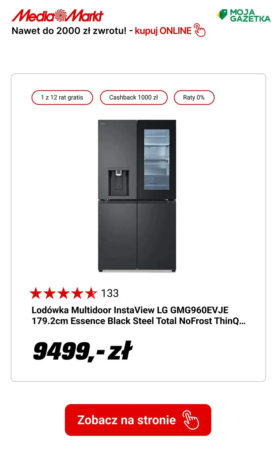 gazetka promocyjna Media Markt Nawet do 2000 zł zwrotu za zakup wybranych urządzeń LG!
 - Strona 8