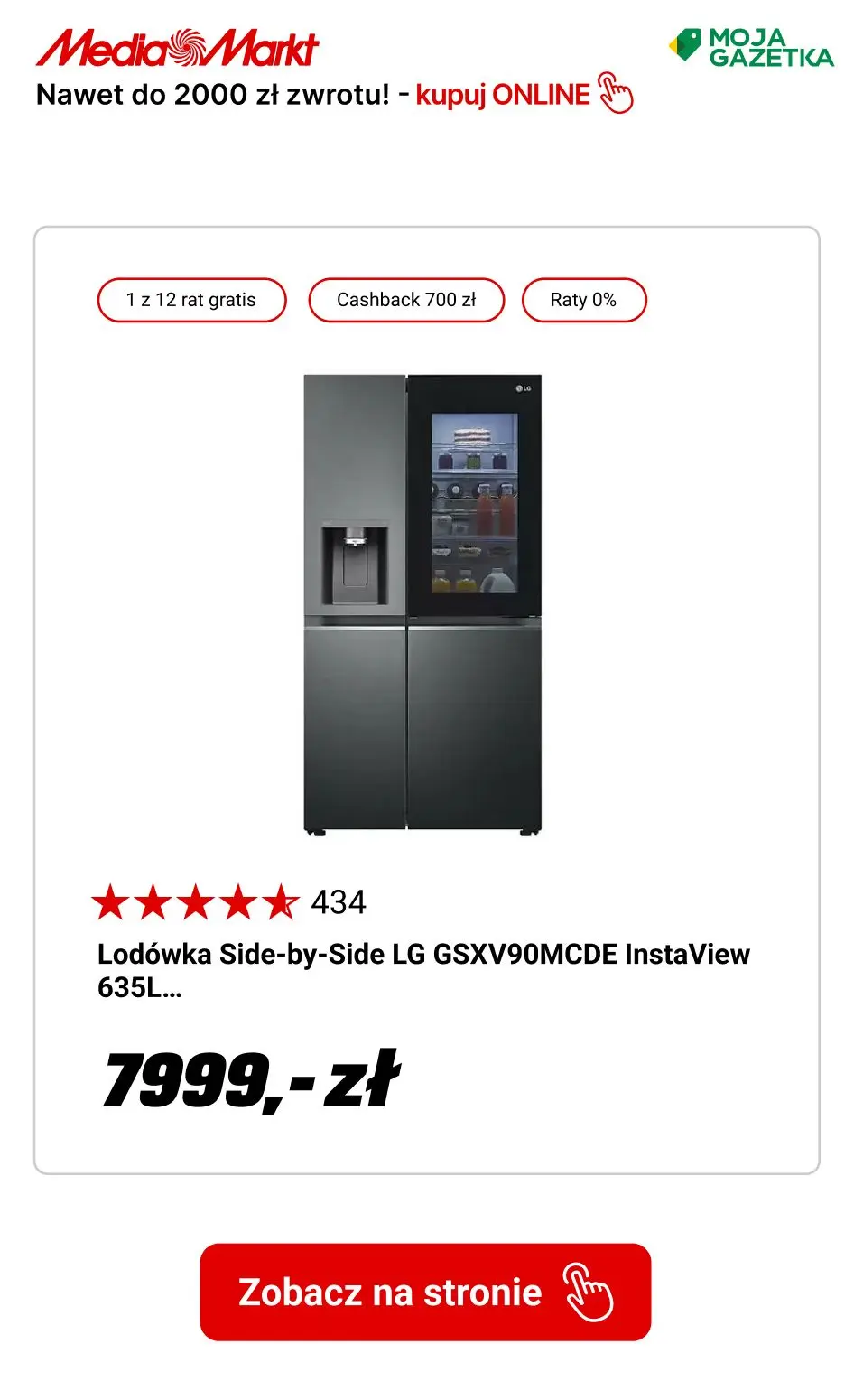 gazetka promocyjna Media Markt Nawet do 2000 zł zwrotu za zakup wybranych urządzeń LG!
 - Strona 9