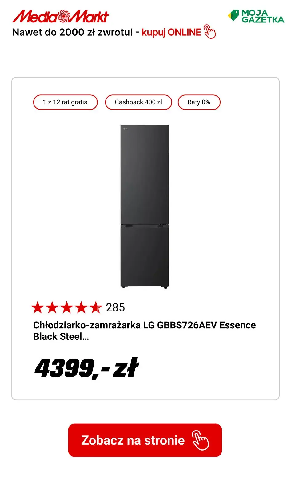gazetka promocyjna Media Markt Nawet do 2000 zł zwrotu za zakup wybranych urządzeń LG!
 - Strona 10