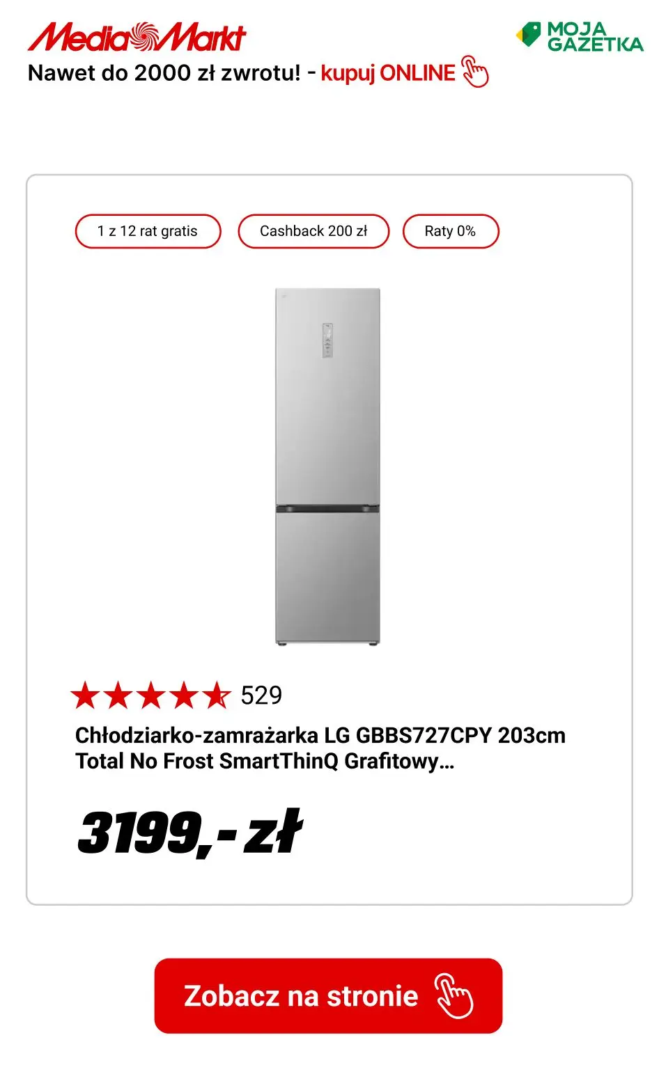gazetka promocyjna Media Markt Nawet do 2000 zł zwrotu za zakup wybranych urządzeń LG!
 - Strona 11
