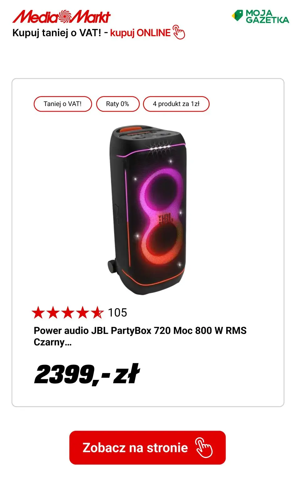 gazetka promocyjna Media Markt Kupuj taniej o VAT, przy zakupie min. 2 produktów z kuponem myMediaMarkt!👻 - Strona 8