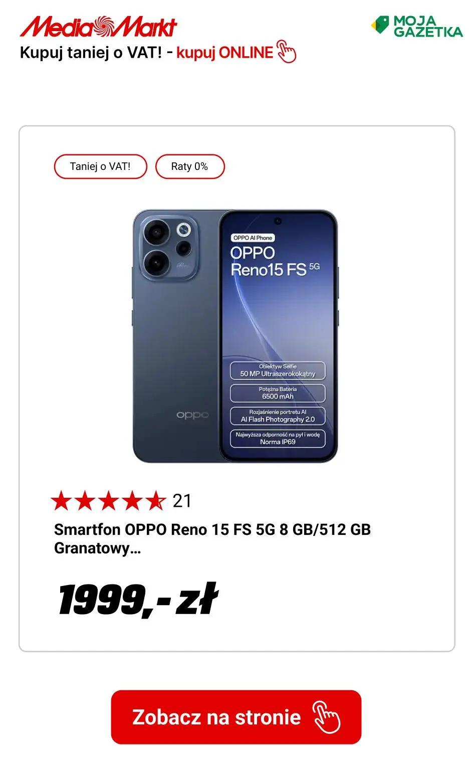 gazetka promocyjna Media Markt Kupuj taniej o VAT, przy zakupie min. 2 produktów z kuponem myMediaMarkt!👻 - Strona 13