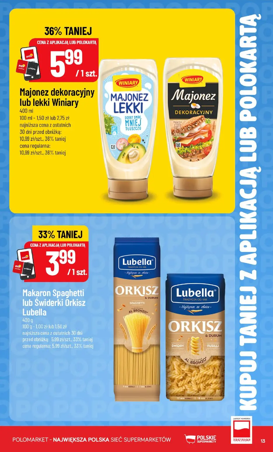 gazetka promocyjna POLOmarket Taniej z APKĄ lub KARTĄ - Strona 13