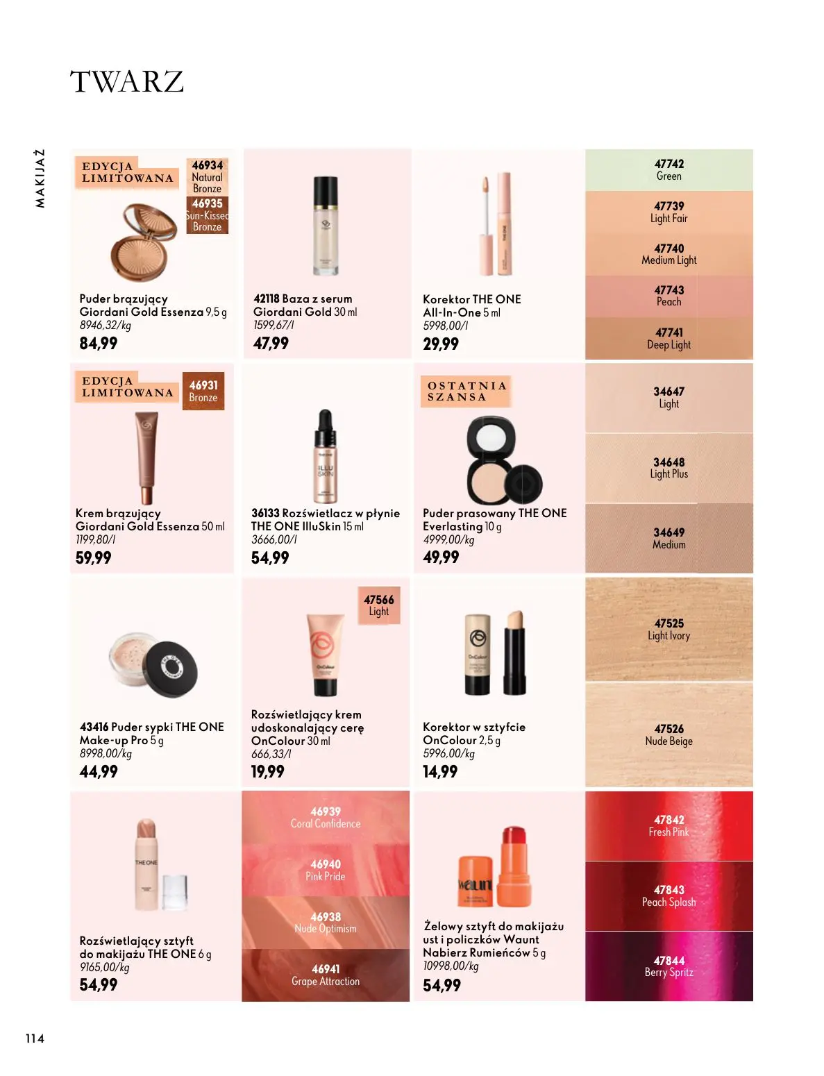 gazetka promocyjna ORIFLAME Twoja skóra w pełnej mocy - Strona 114