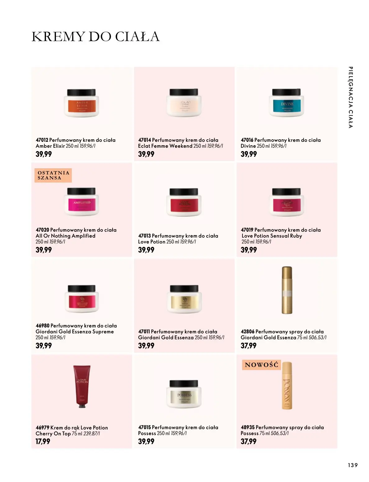gazetka promocyjna ORIFLAME Twoja skóra w pełnej mocy - Strona 139