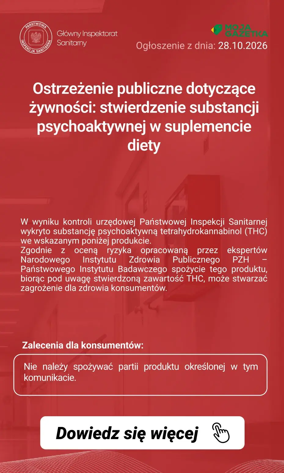 gazetka promocyjna Ostrzeżenia i alerty Ostrzeżenie publiczne dotyczące żywności: stwierdzenie substancji psychoaktywnej w suplemencie diety - Strona 2