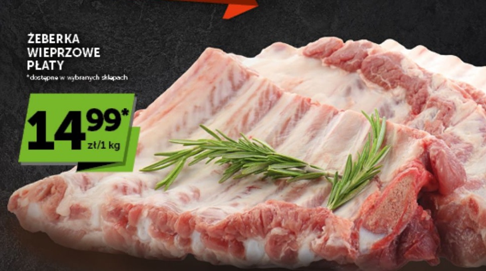 Żeberka wieprzowe płaty w ofercie sklepu ABC