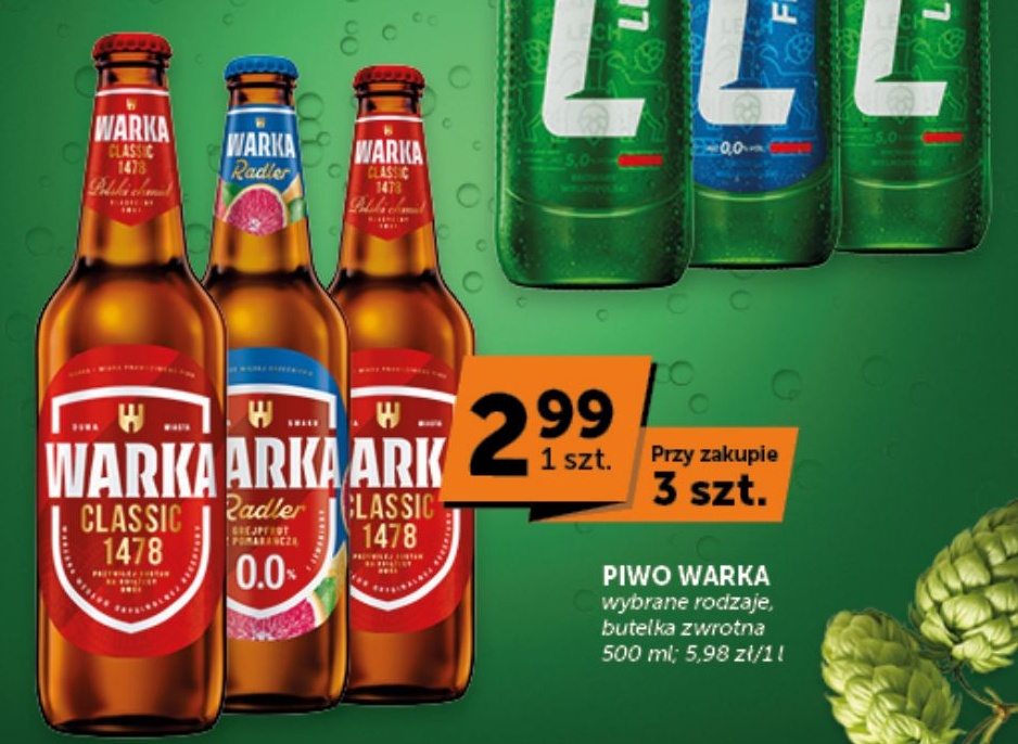 Piwo Warka w ofercie sklepu ABC