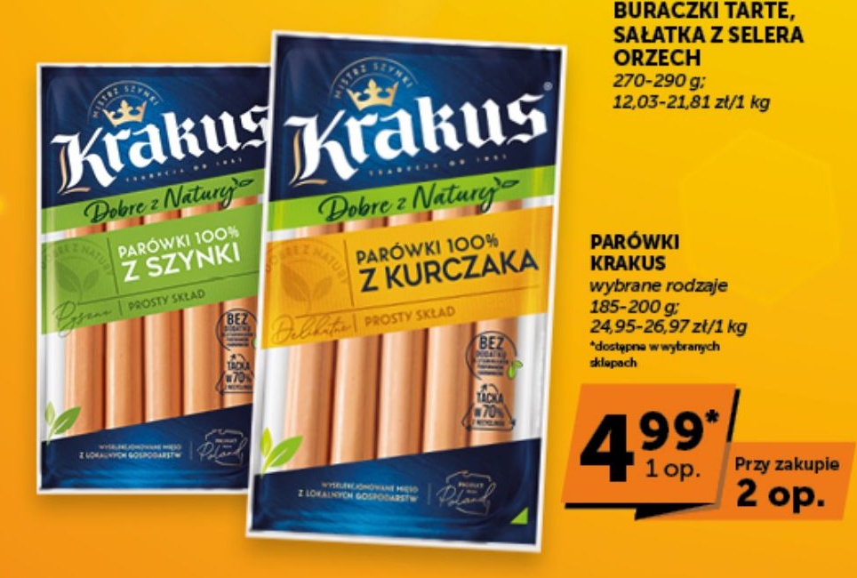 Parówki w ofercie sklepu ABC