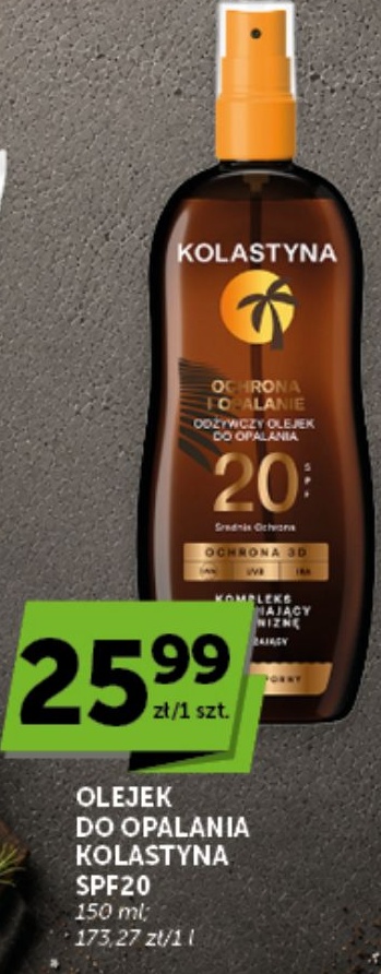 Olejek do opalania SPF20 Kolastyna w ofercie sklepu ABC