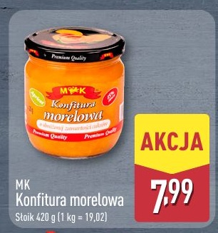 Konfitura morelowa w ofercie sklepu ALDI