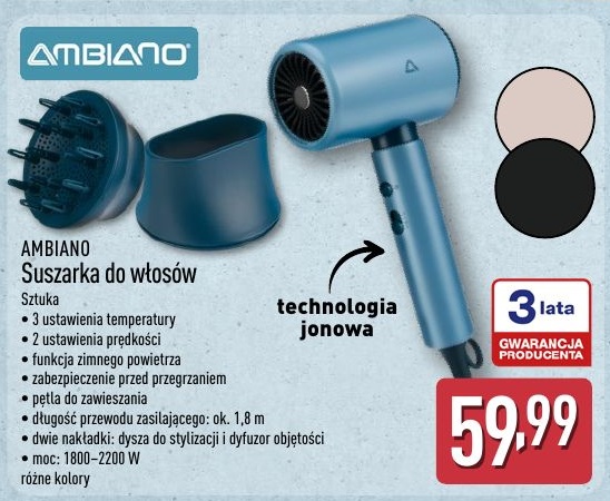 Suszarka do włosów w ofercie sklepu ALDI