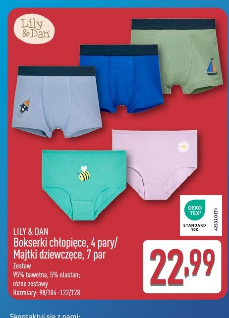 Bokserki chłopięce w ofercie sklepu ALDI