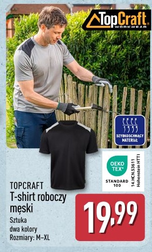 T-shirt roboczy męski w ofercie sklepu ALDI